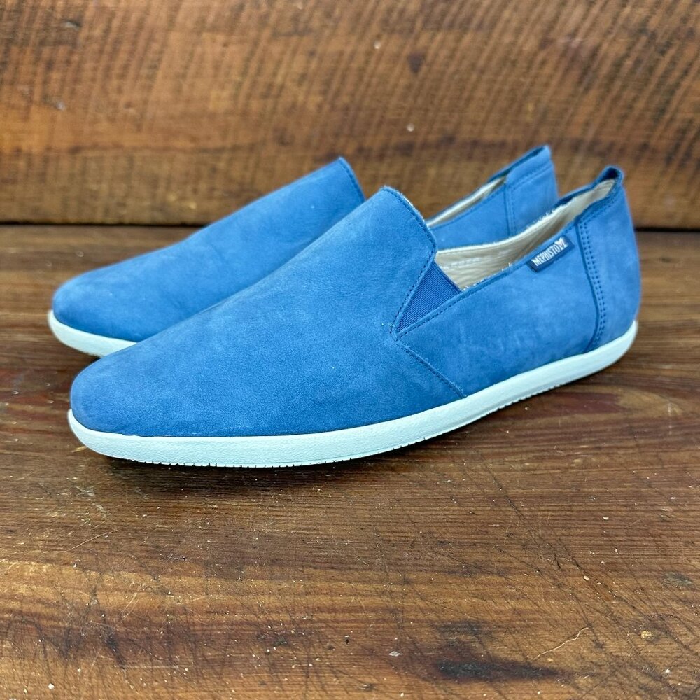 Mephisto Korie Blue Denim Leather Slip-On Shoe 7.5
